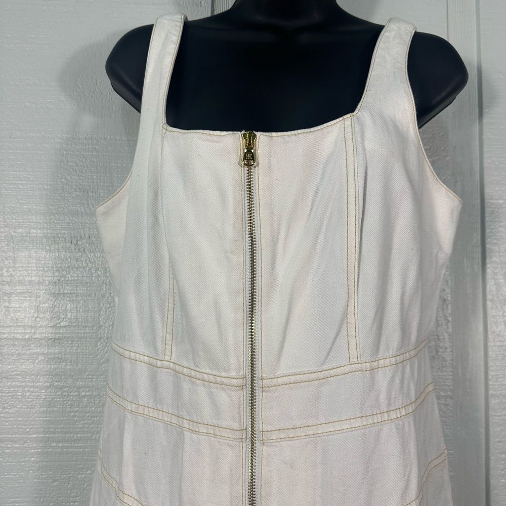 I.N.C. International Concepts Women's Cotton Zip-Front Denim Dress Size MP NWT - Picture 5 of 11